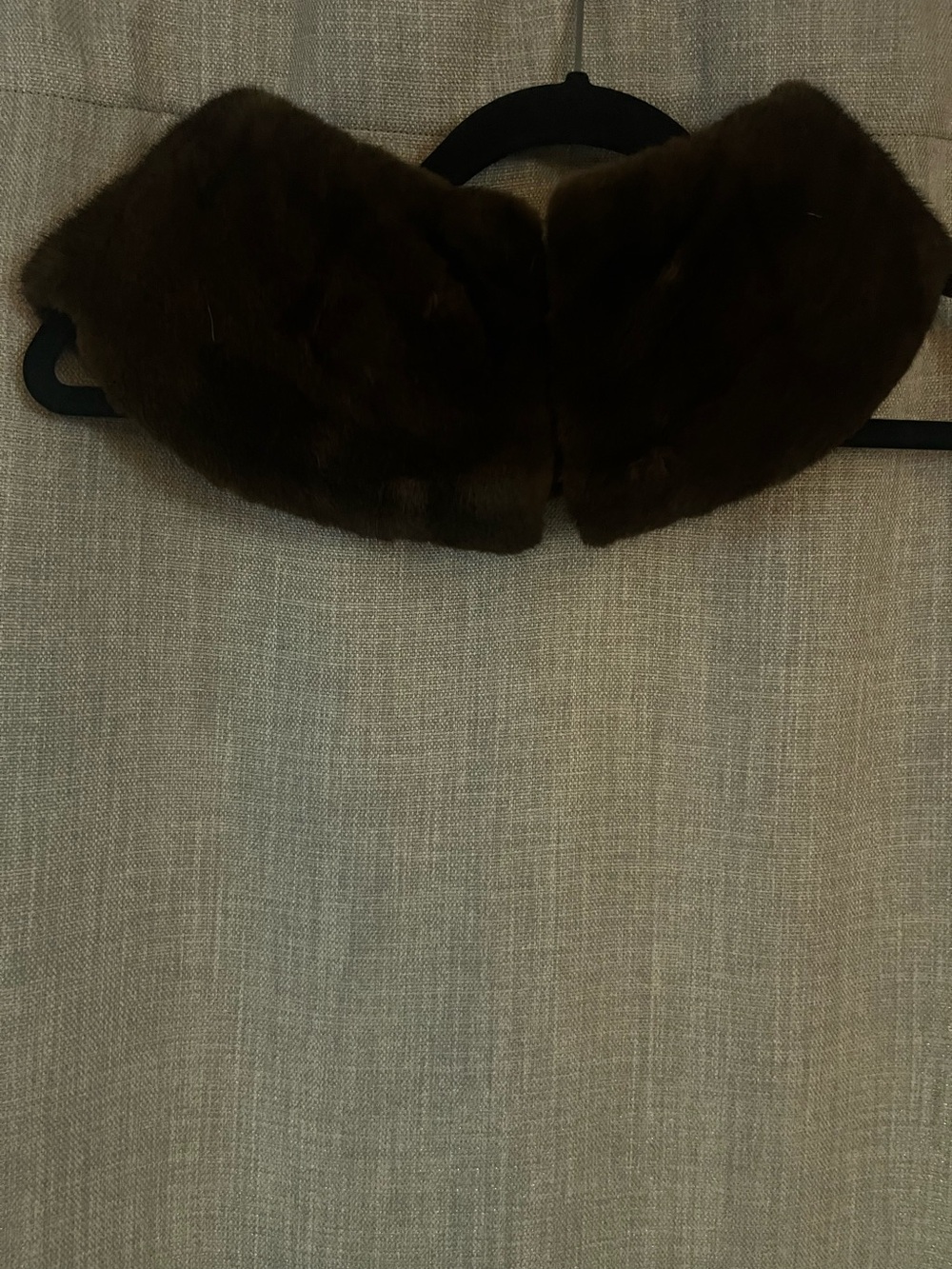 Vintage Dark Brown Fur Collar